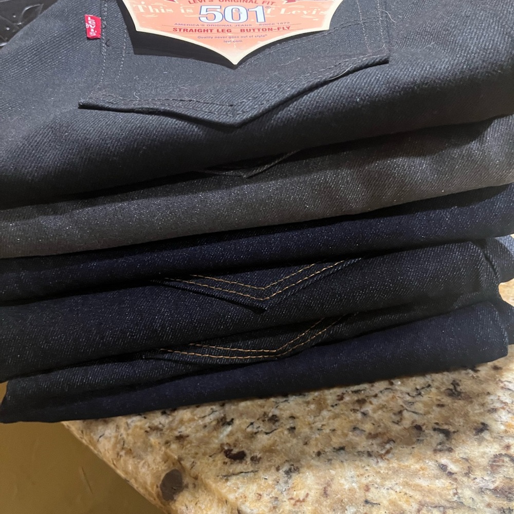501 Levis 6 Pair Bundle All In 34x32